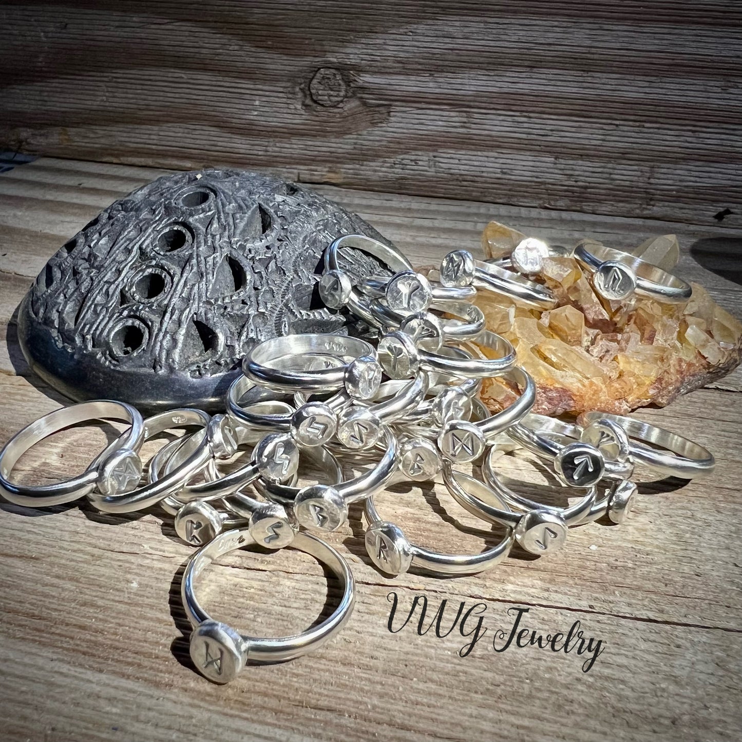 Elder Futhark Rune Rings 2nd ættir .925