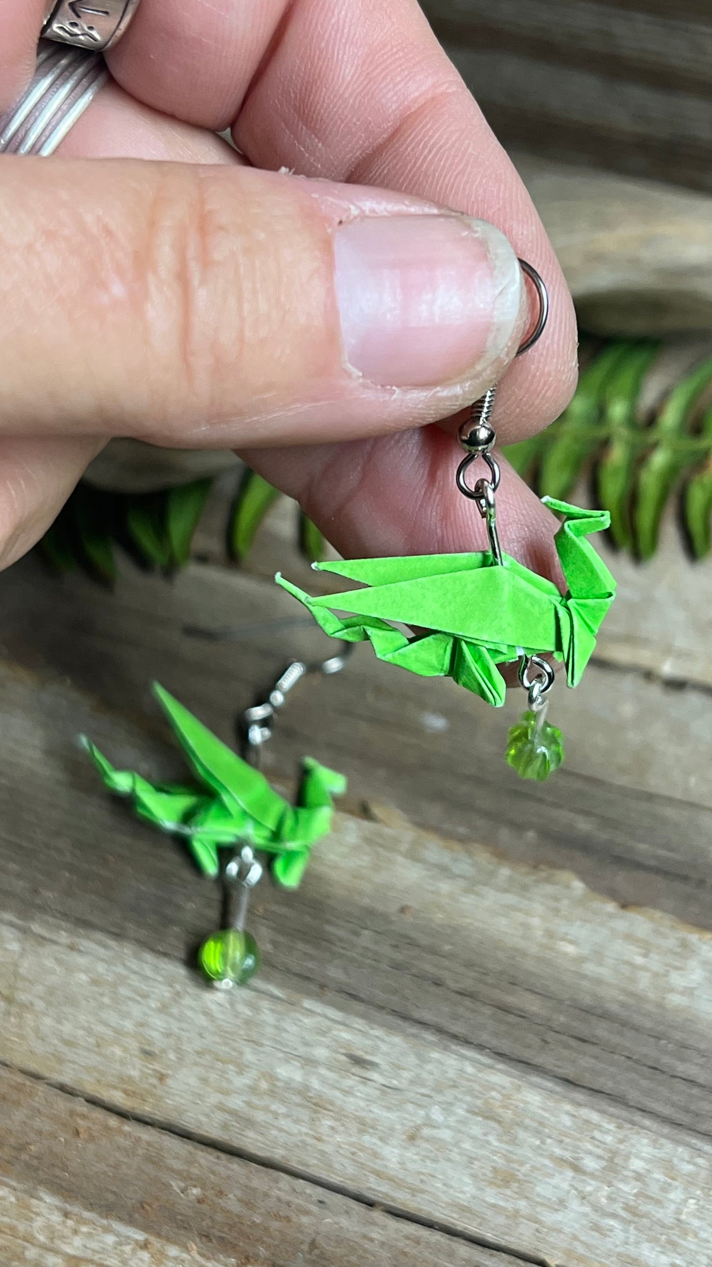 Origami Dragon Earrings