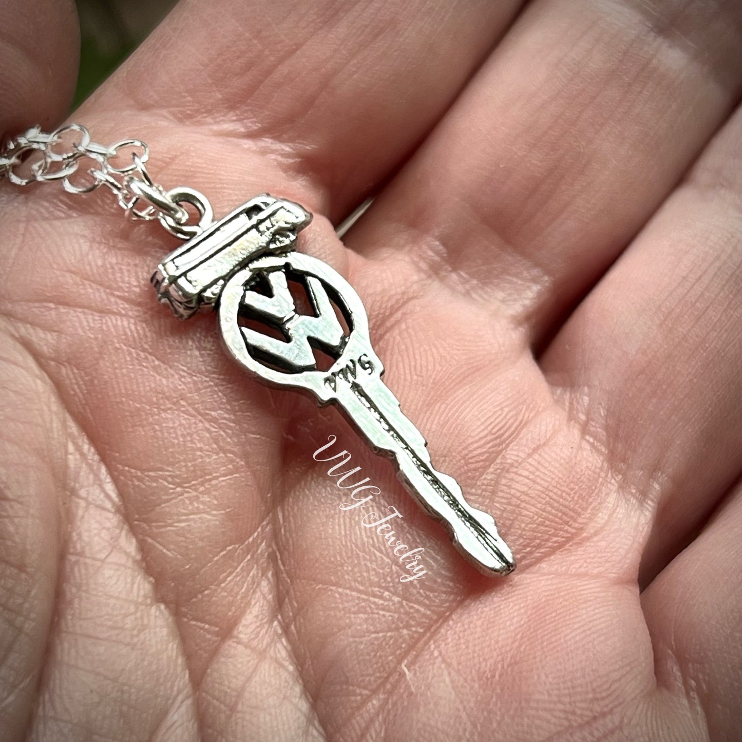 Large Keys to Freedom Sterling Necklace