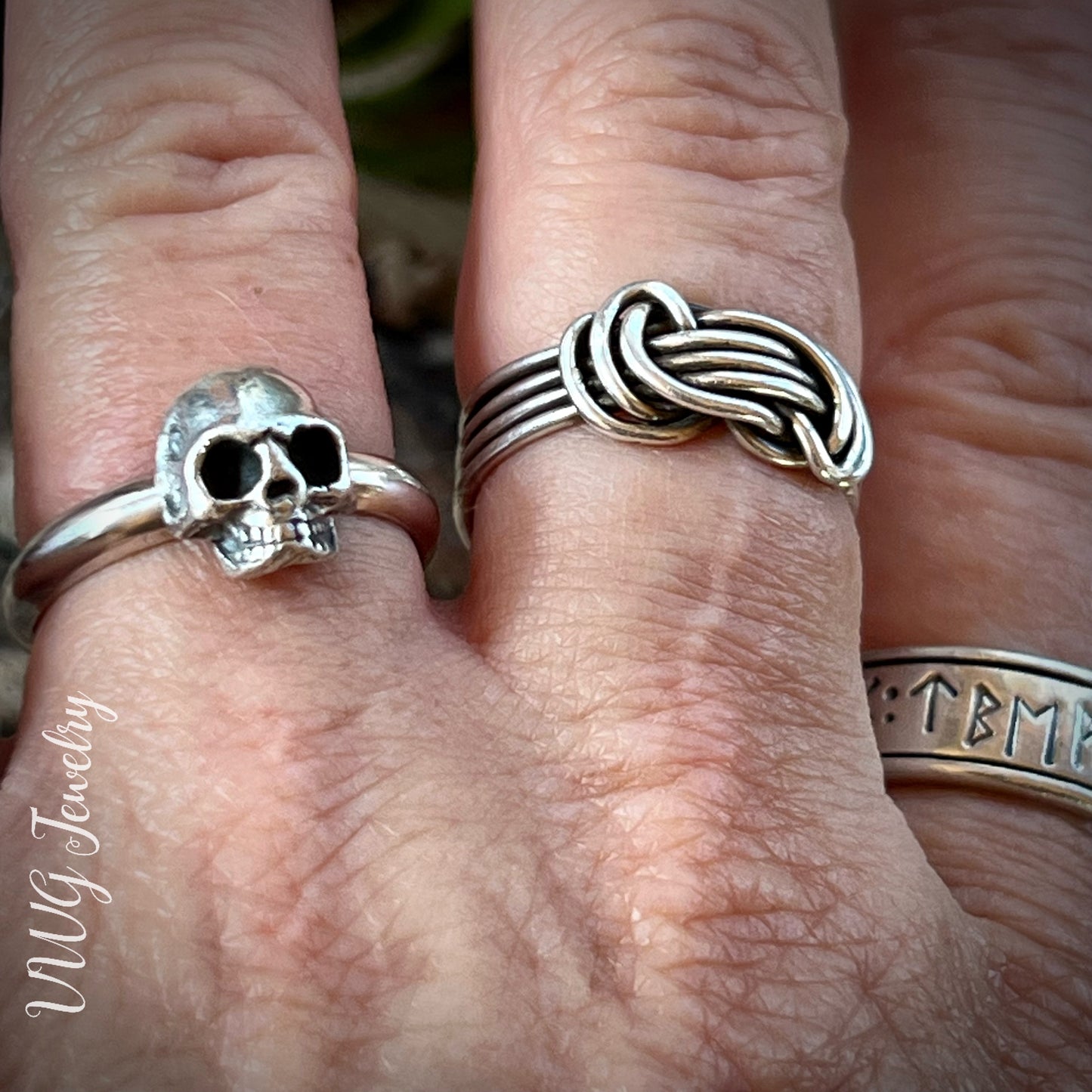 Skull Ring 11 mm Sterling Silver .925
