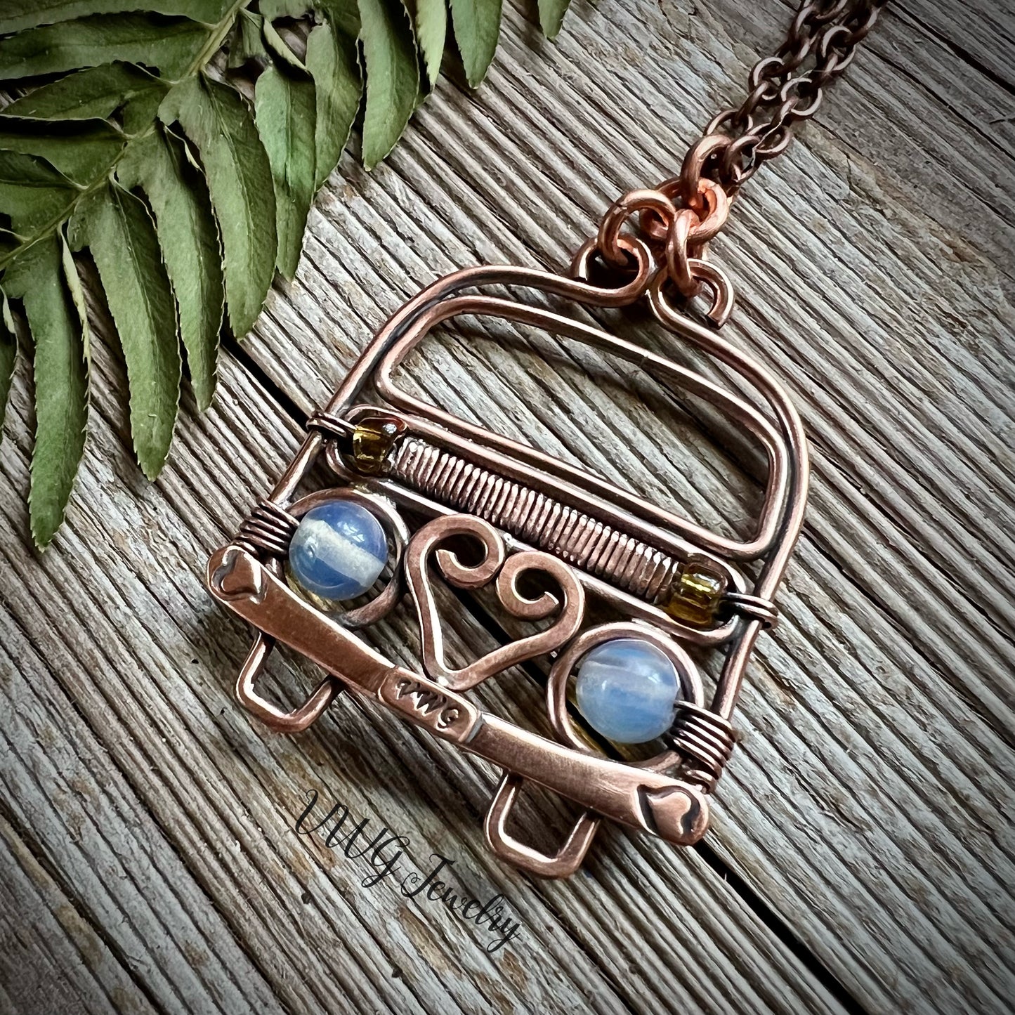Love Bus Bay Copper Wire Necklace