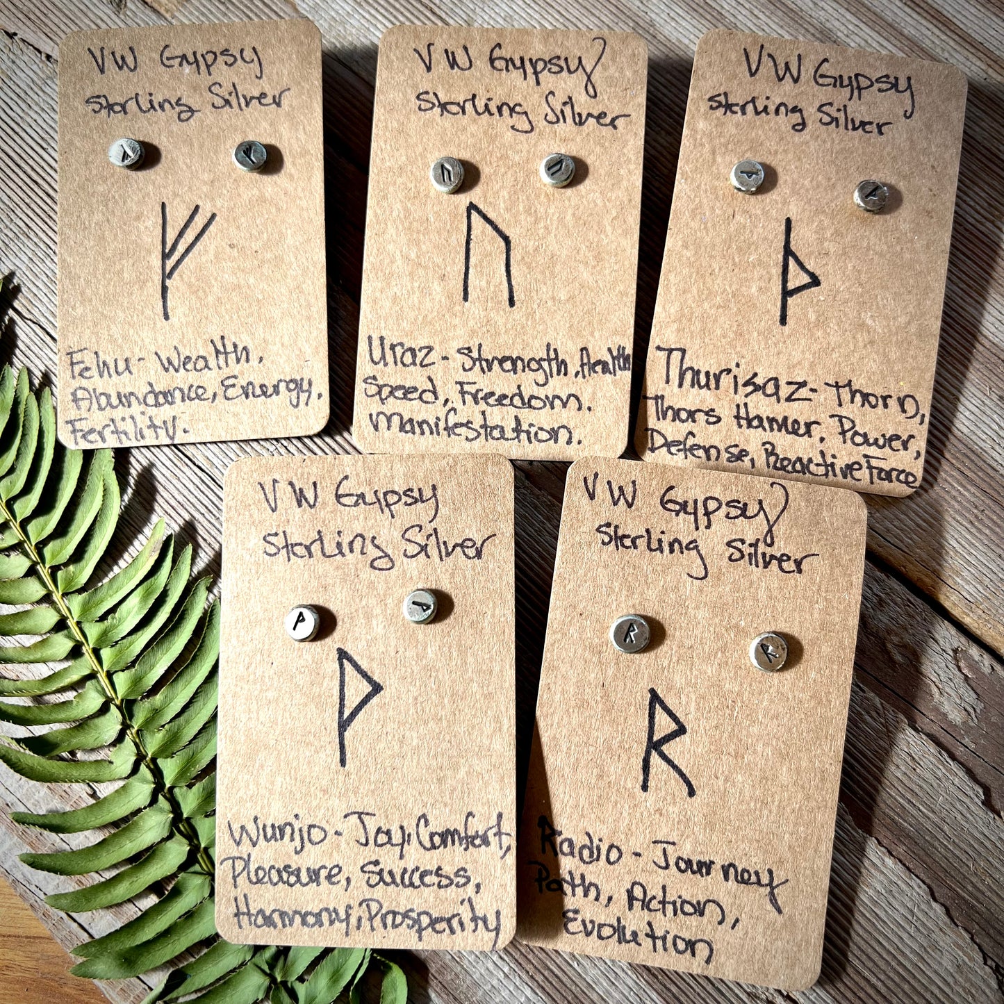 Elder Futhark Rune .925 Earrings