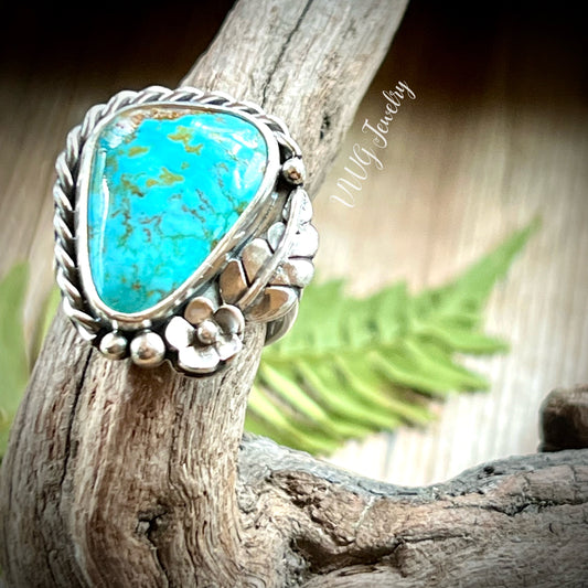 Tyrone Turquoise Sterling Silver Ring Size 7.5