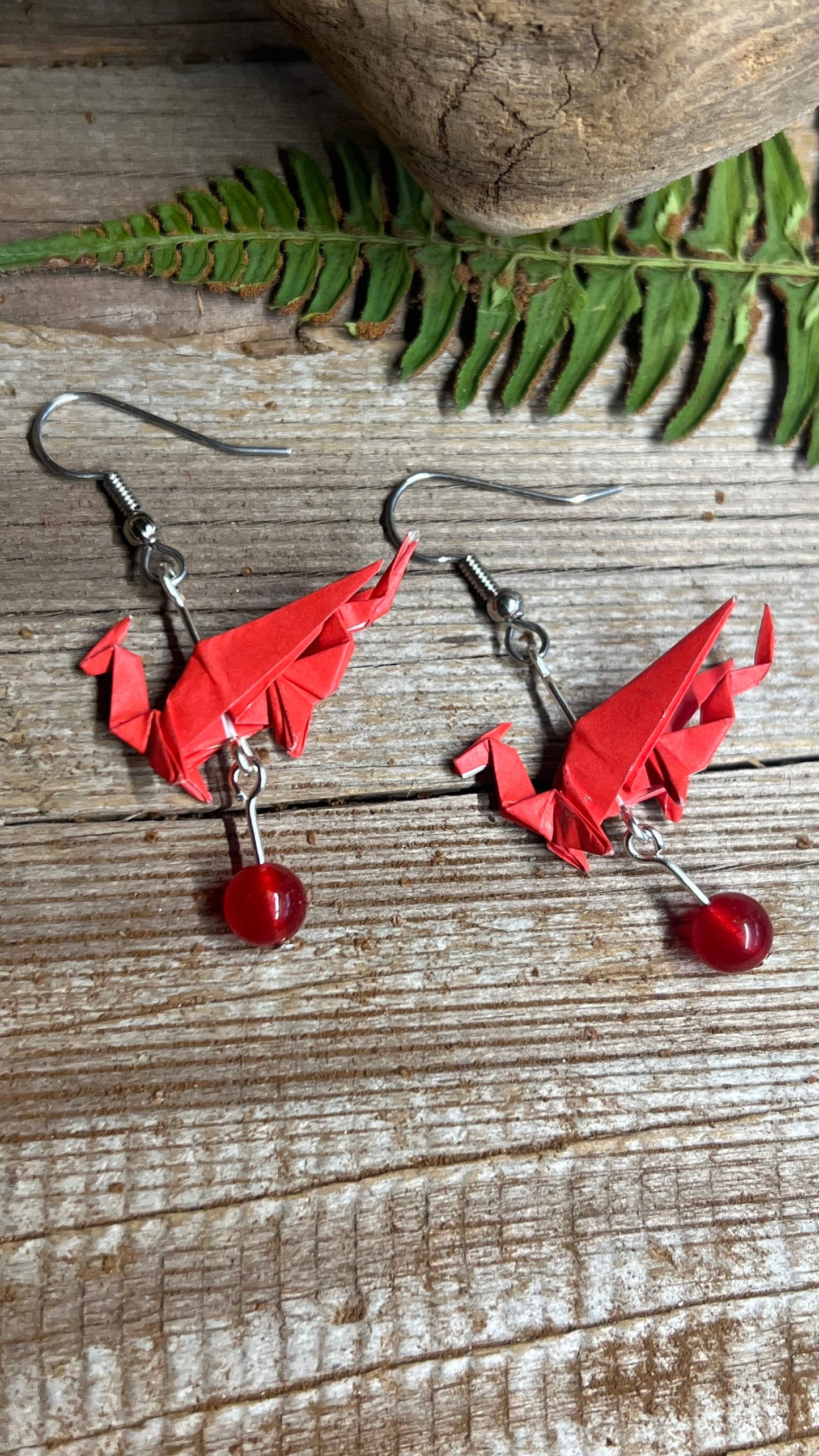 Origami Dragon Earrings