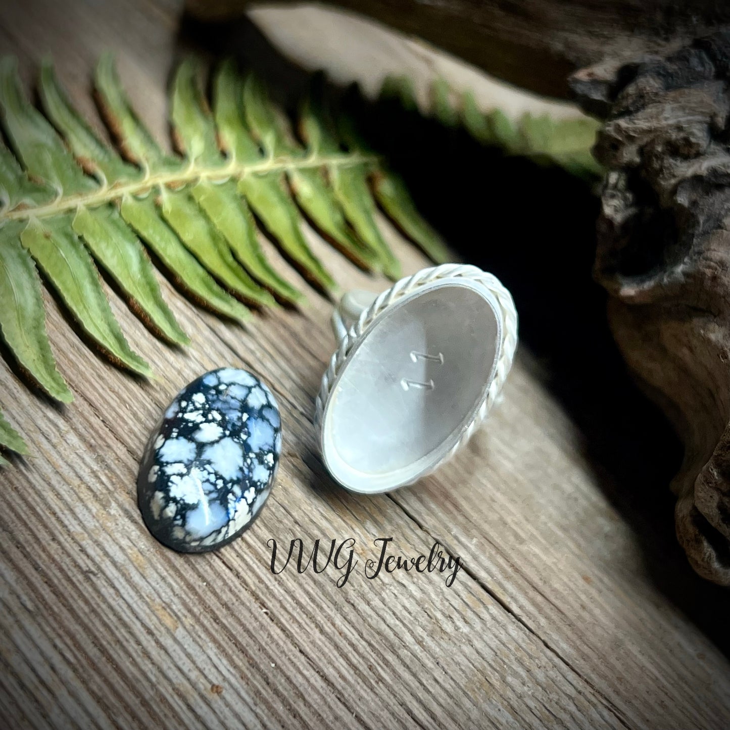 White Buffalo Turquoise Sterling Silver Ring Size 8