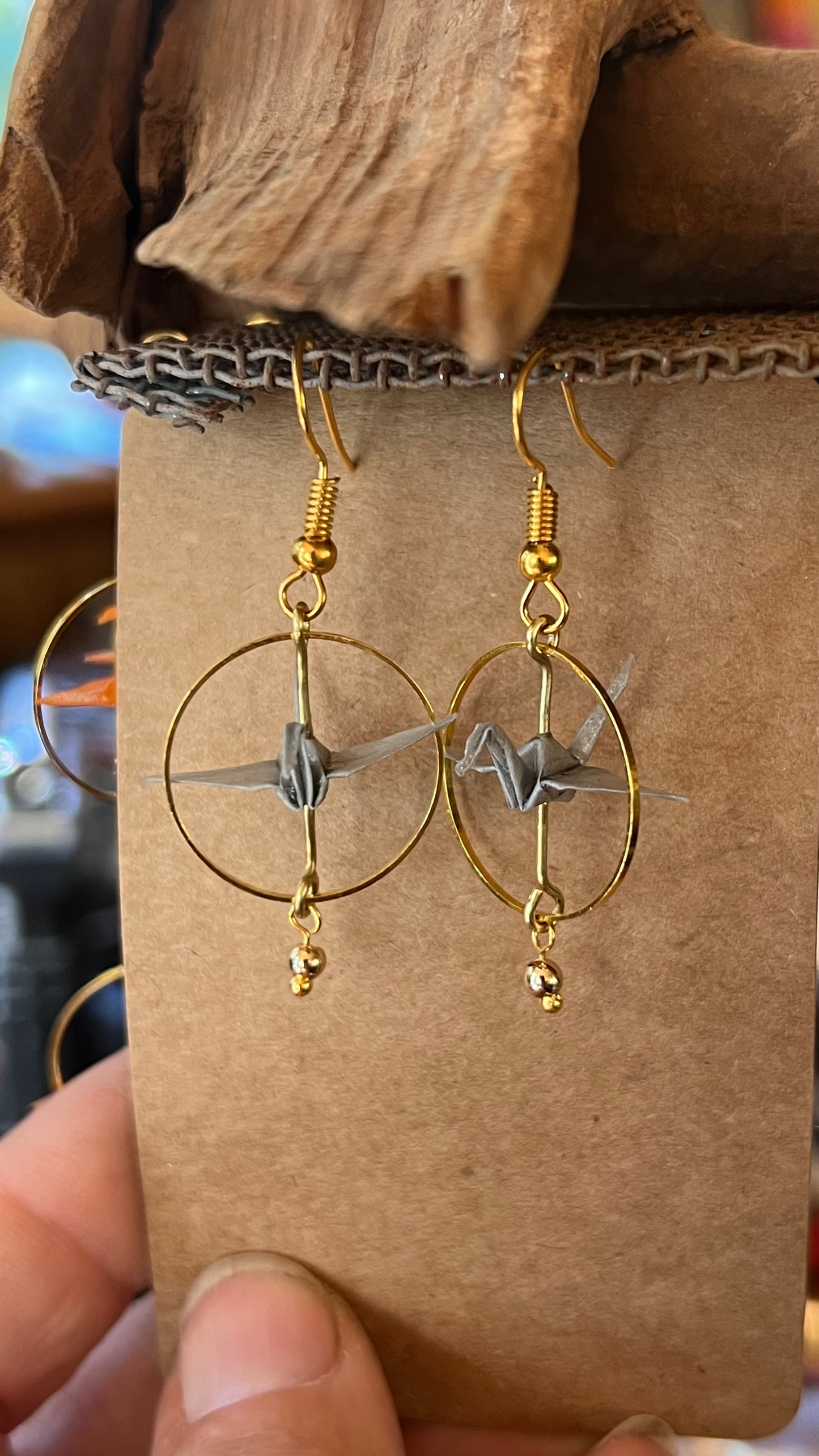 Origami Crane Earrings