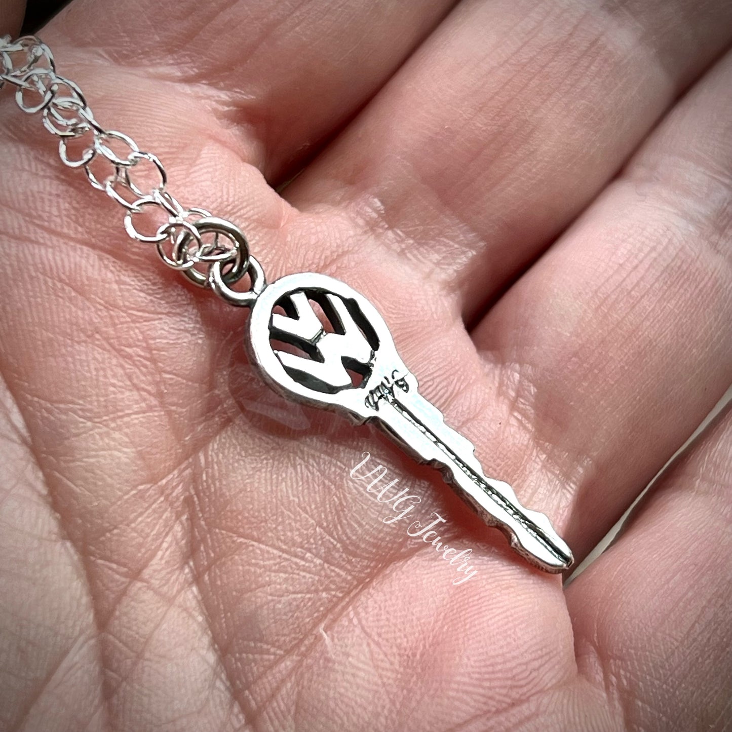 Large Keys to Freedom Sterling Necklace