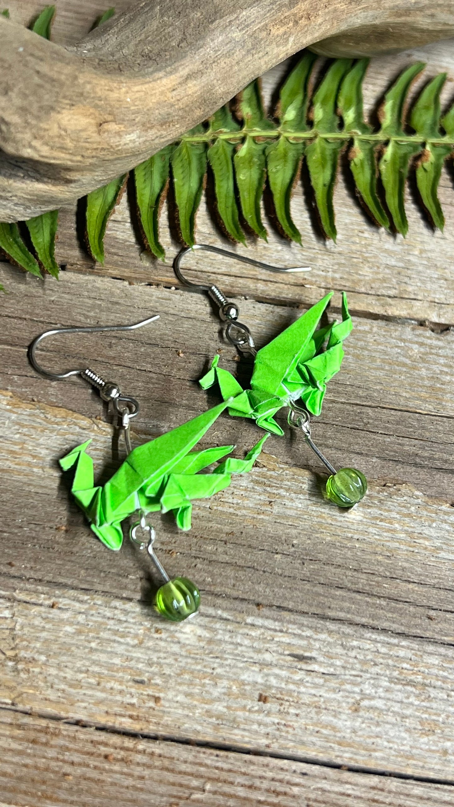Origami Dragon Earrings