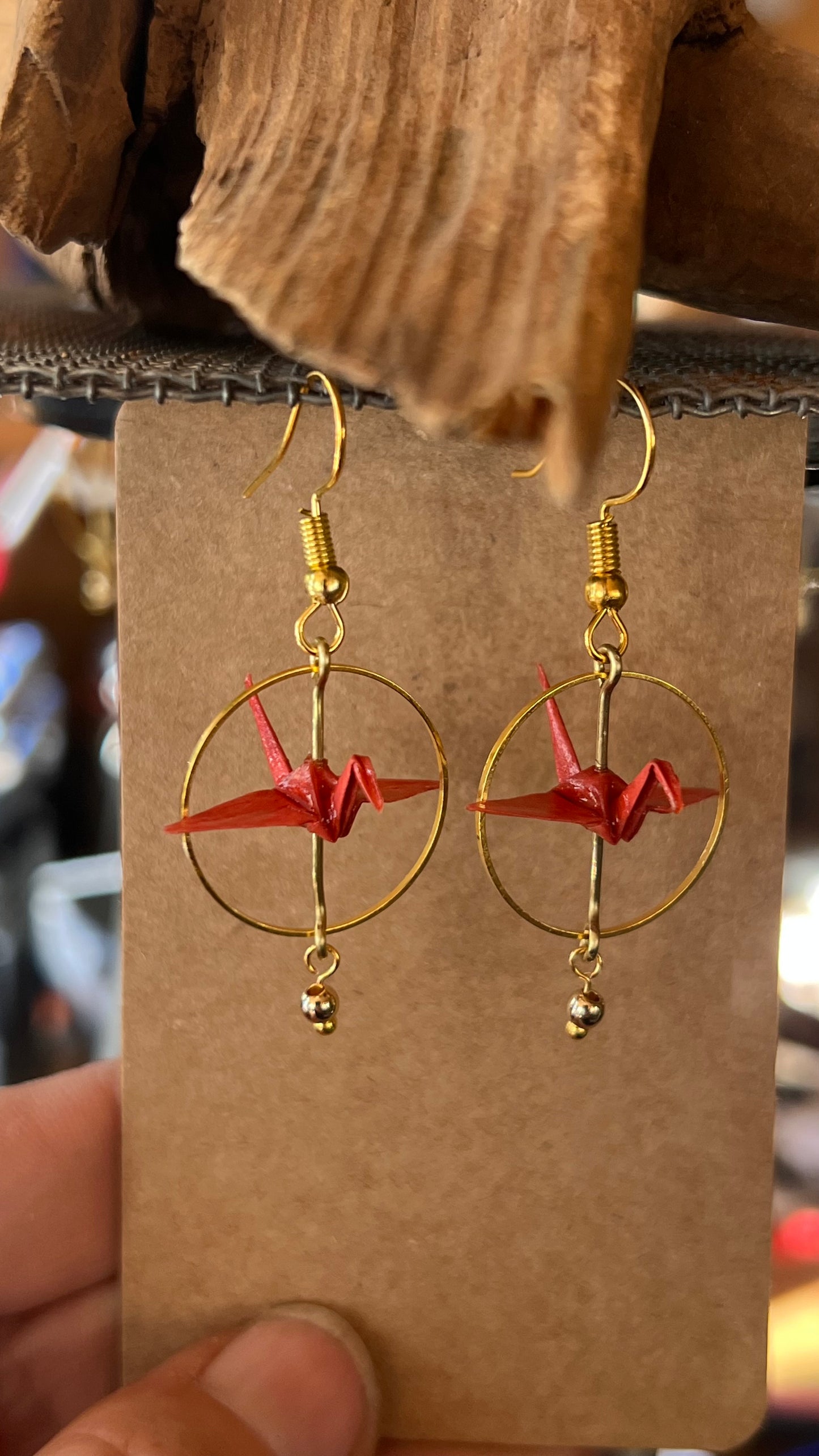 Origami Crane Earrings
