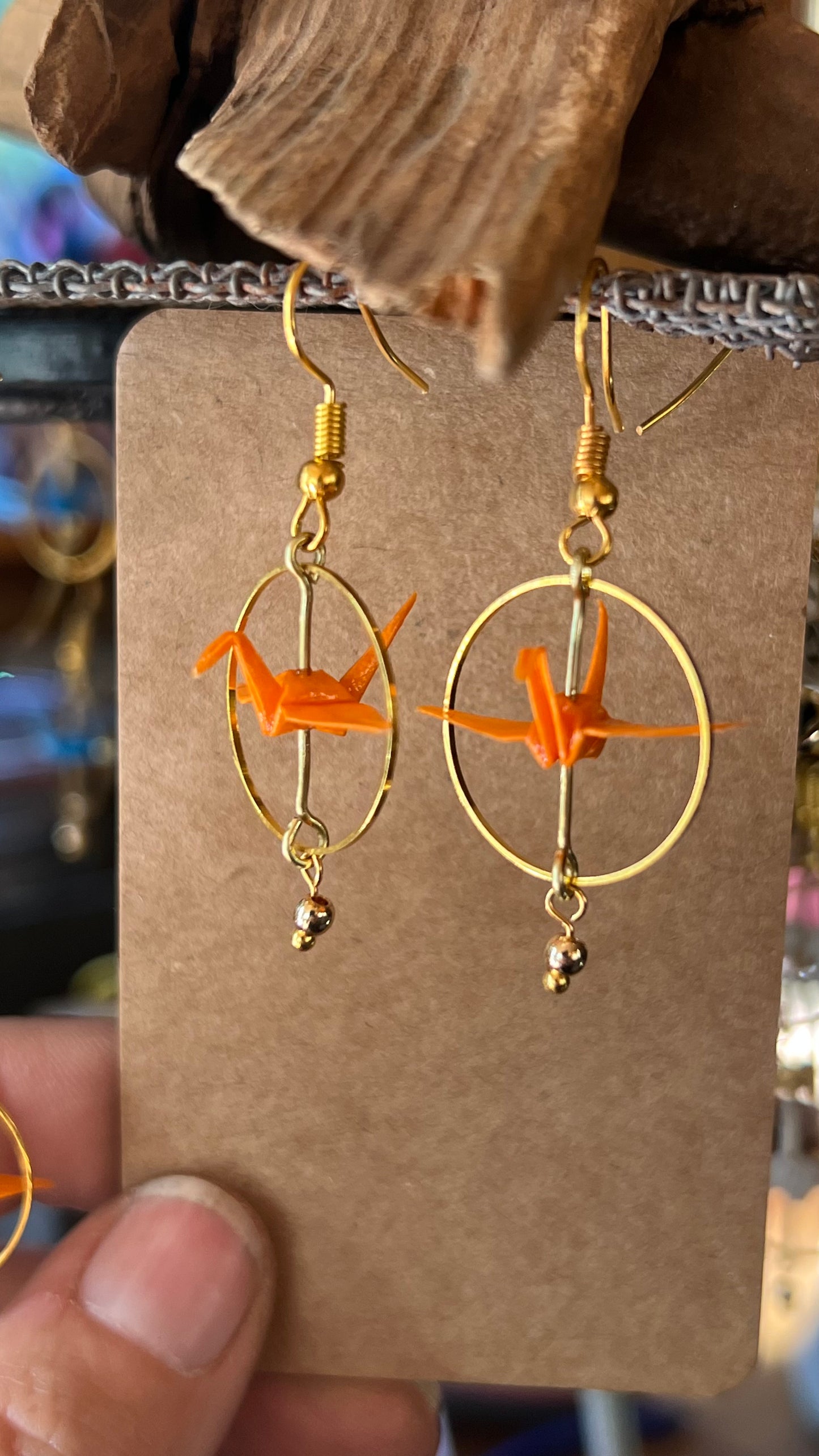 Origami Crane Earrings