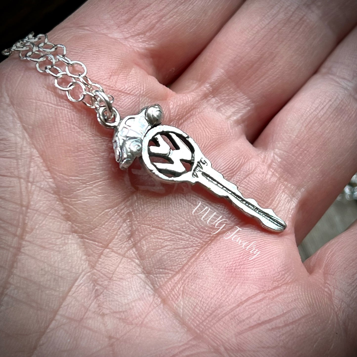 Large Keys to Freedom Sterling Necklace