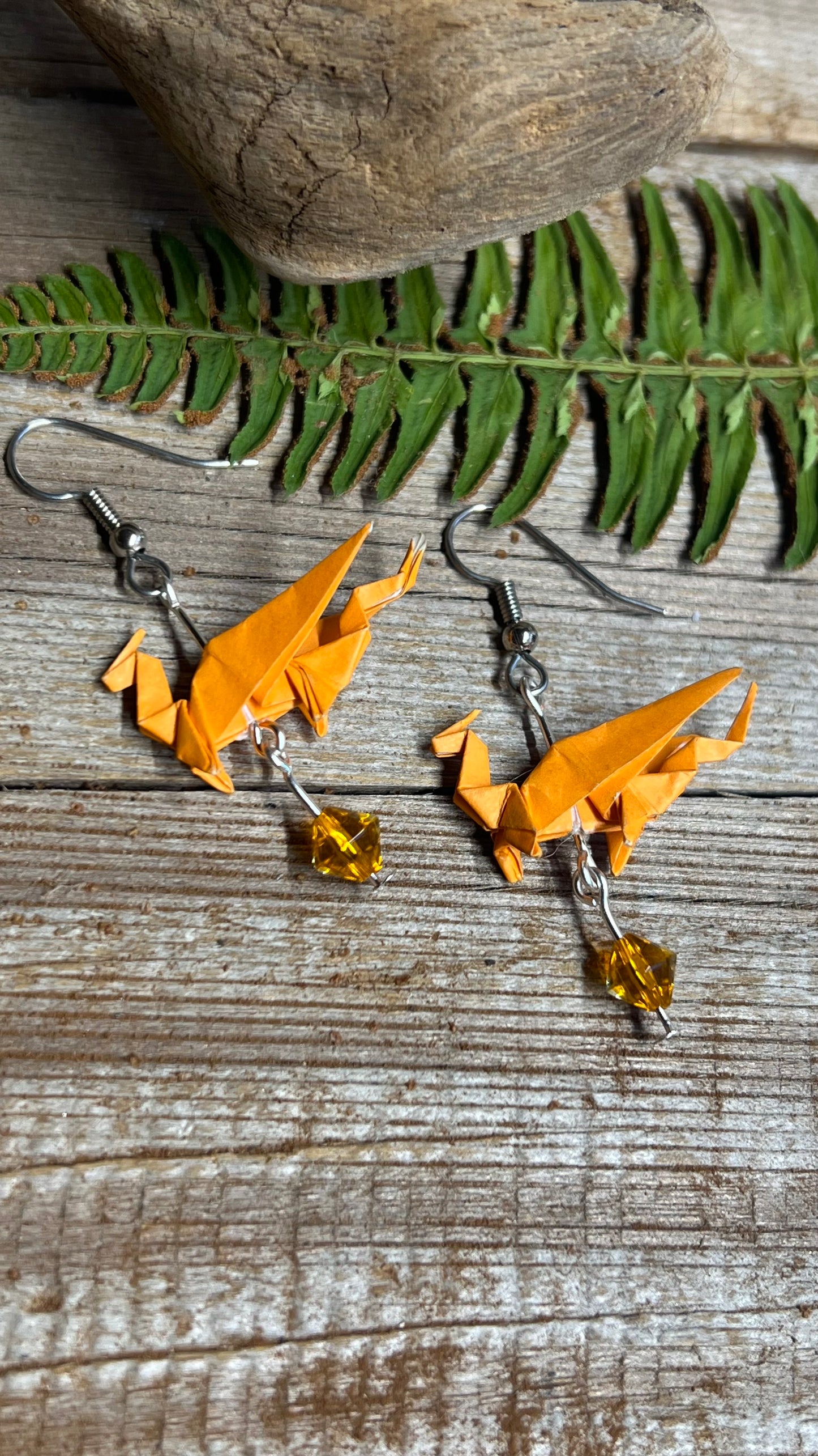 Origami Dragon Earrings