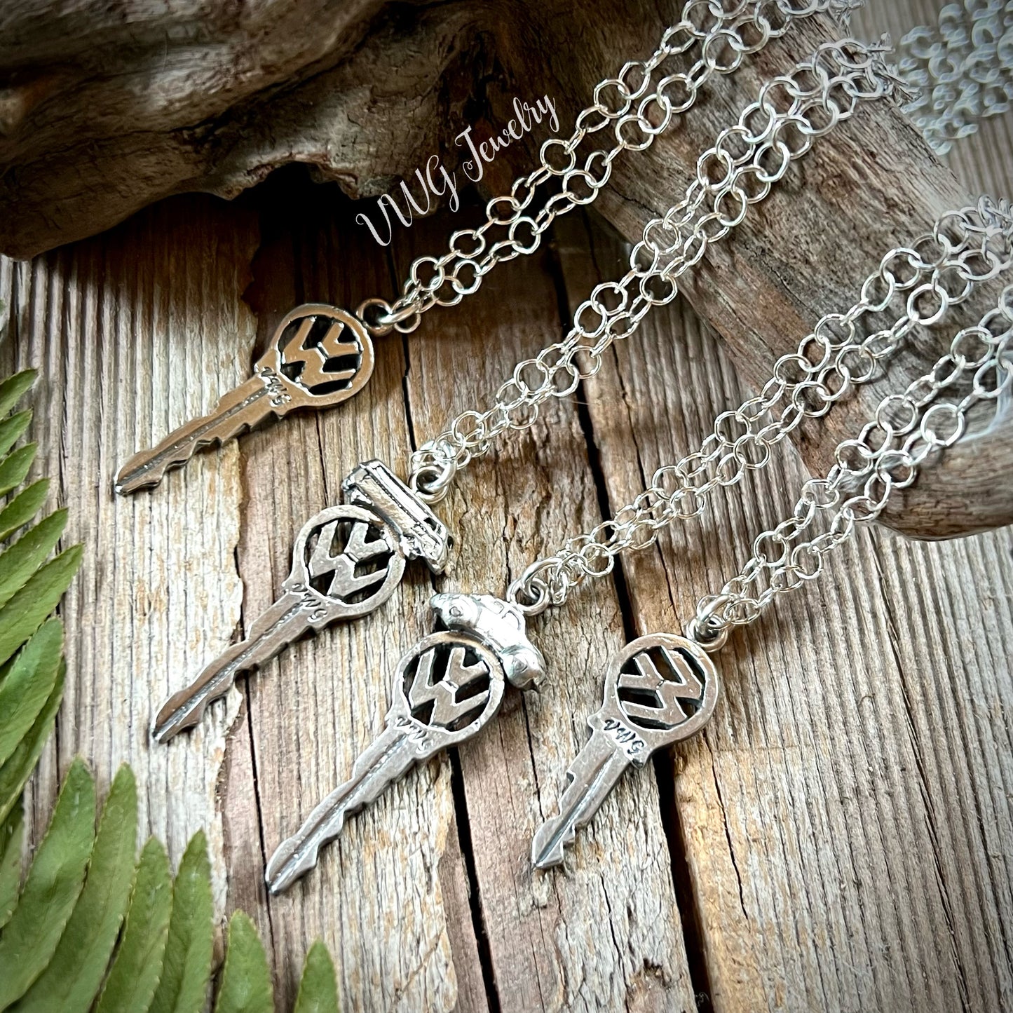 Large Keys to Freedom Sterling Necklace