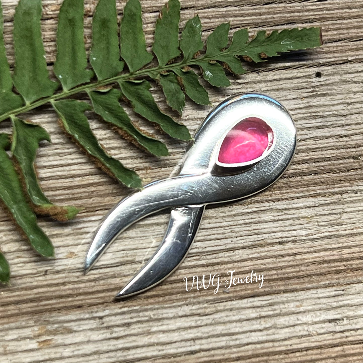 Awareness Ribbon & Gemstone Bracelet .925 Silver