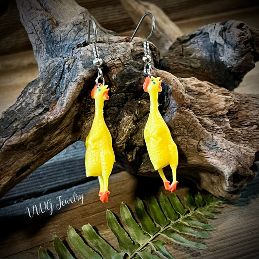 Rubber Chicken Earrings