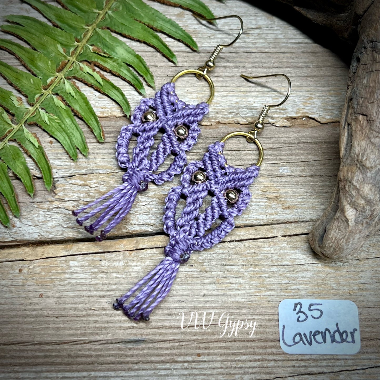 Owl Macramé Earrings Hypo