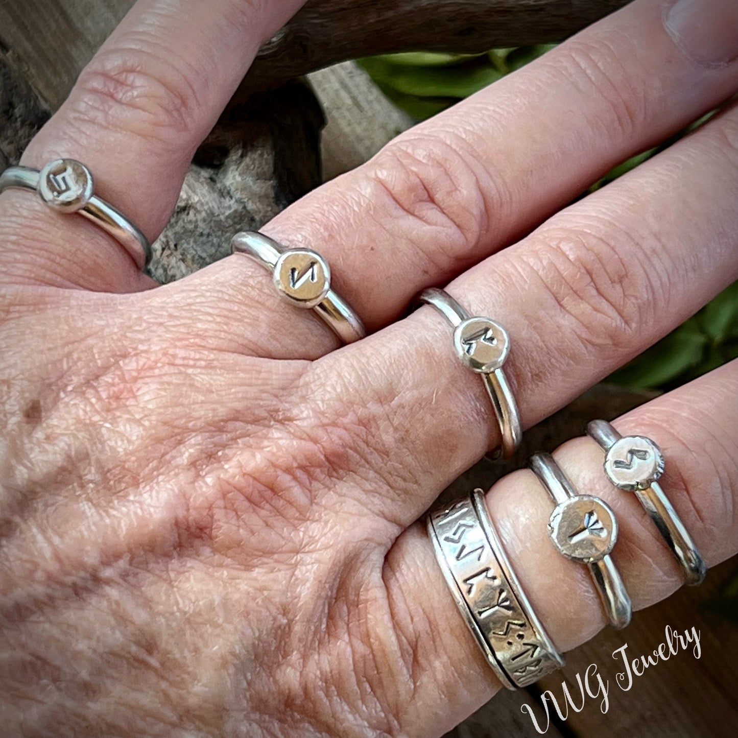 Elder Futhark Rune Rings 2nd ættir .925
