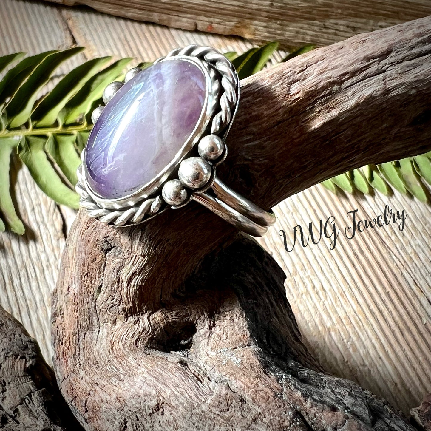 Amethyst Sterling Silver Ring 9.5