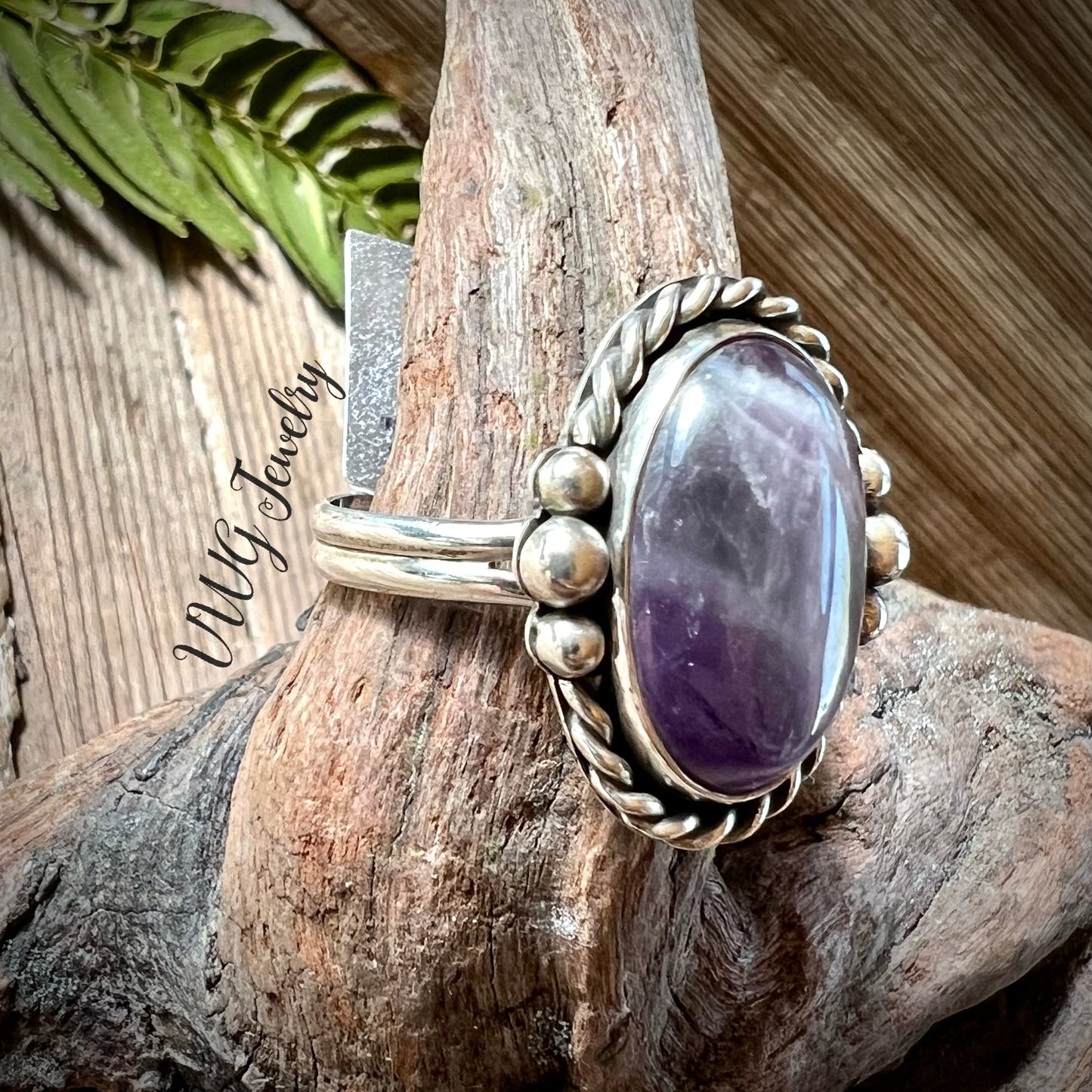 Amethyst Sterling Silver Ring 9.5