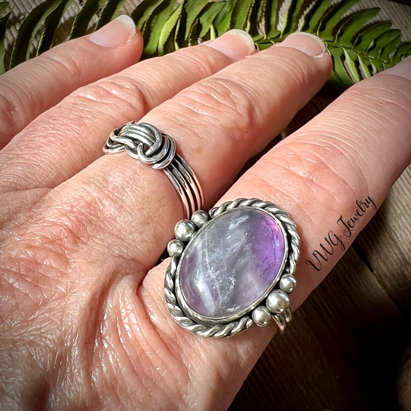 Amethyst Sterling Silver Ring 9.5