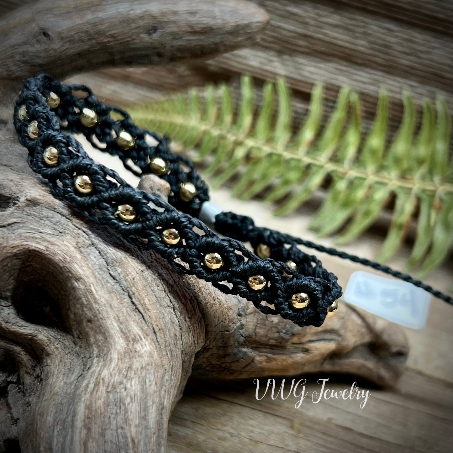 Brass & Lace Macrame Bracelet