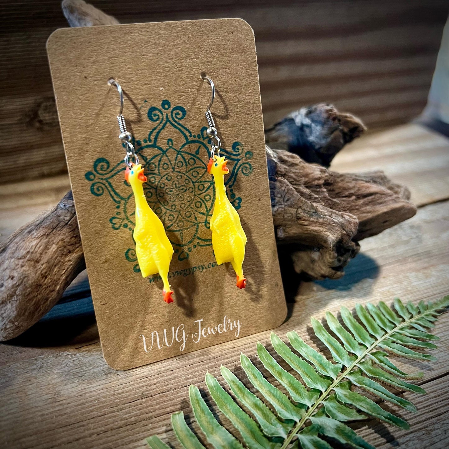 Rubber Chicken Earrings