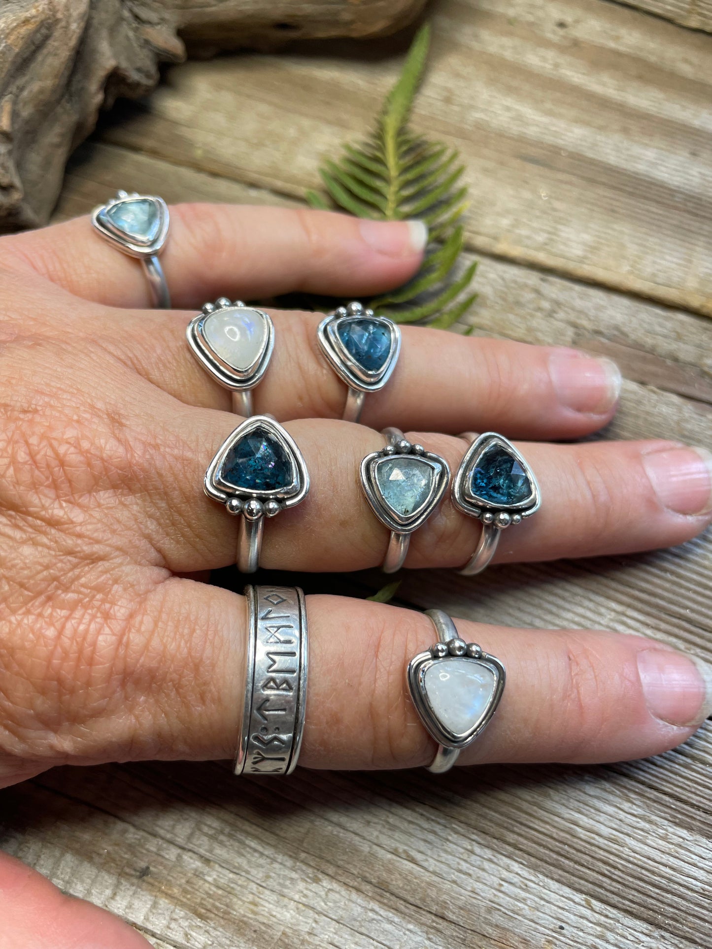 Kyanite Silver Rings