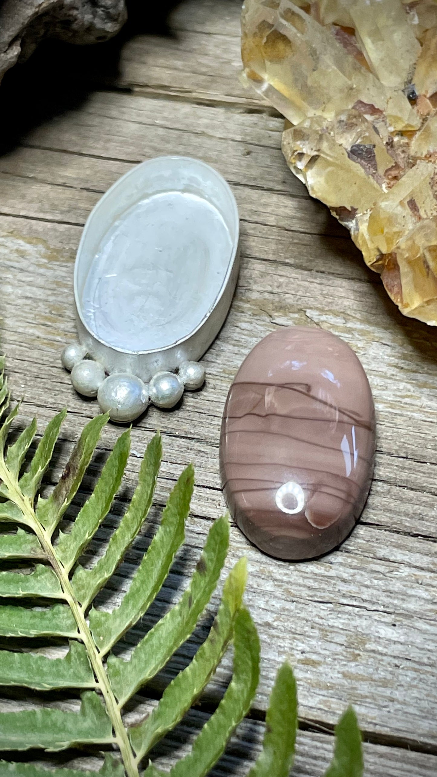 Picture Jasper Sterling Silver Necklace Pendant