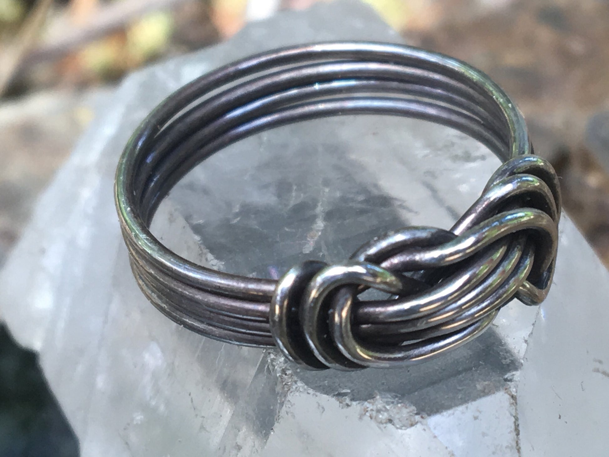 Gypsy Knotted Ring Silver or Copper