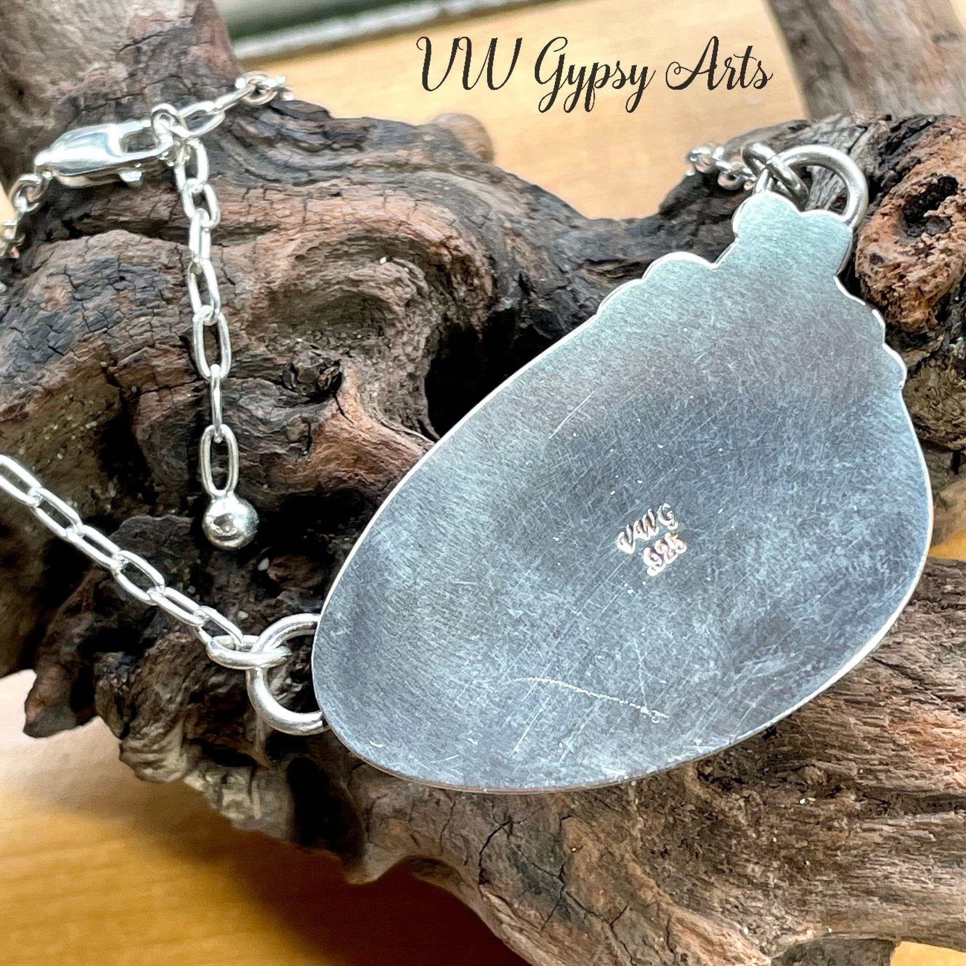 Labradorite Flower Sterling Silver Necklace Pendant
