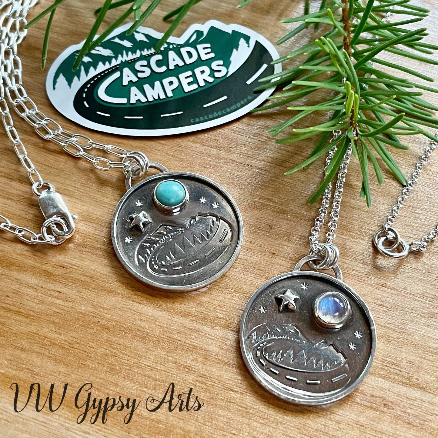 Cascade Campers Silver Pendants