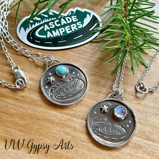 Cascade Campers Silver Pendants