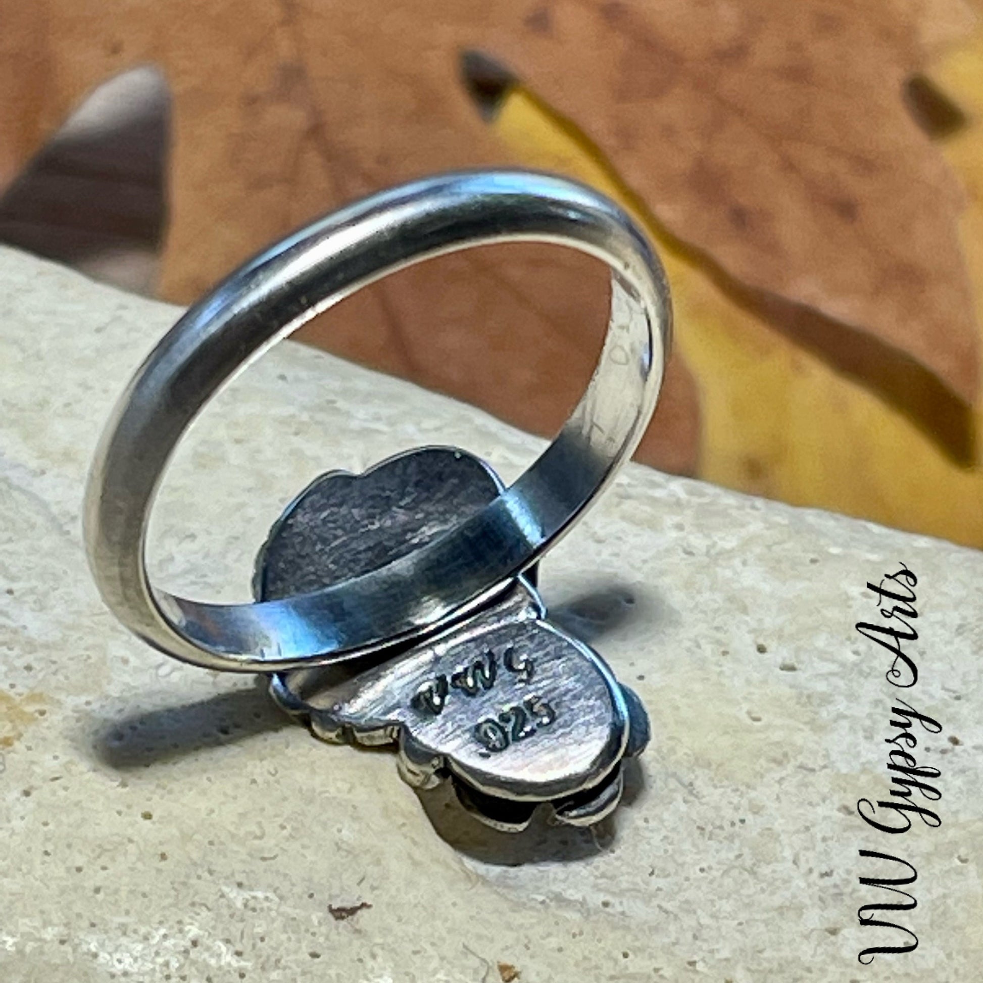 Sugar Skull Ring Sterling Silver .925