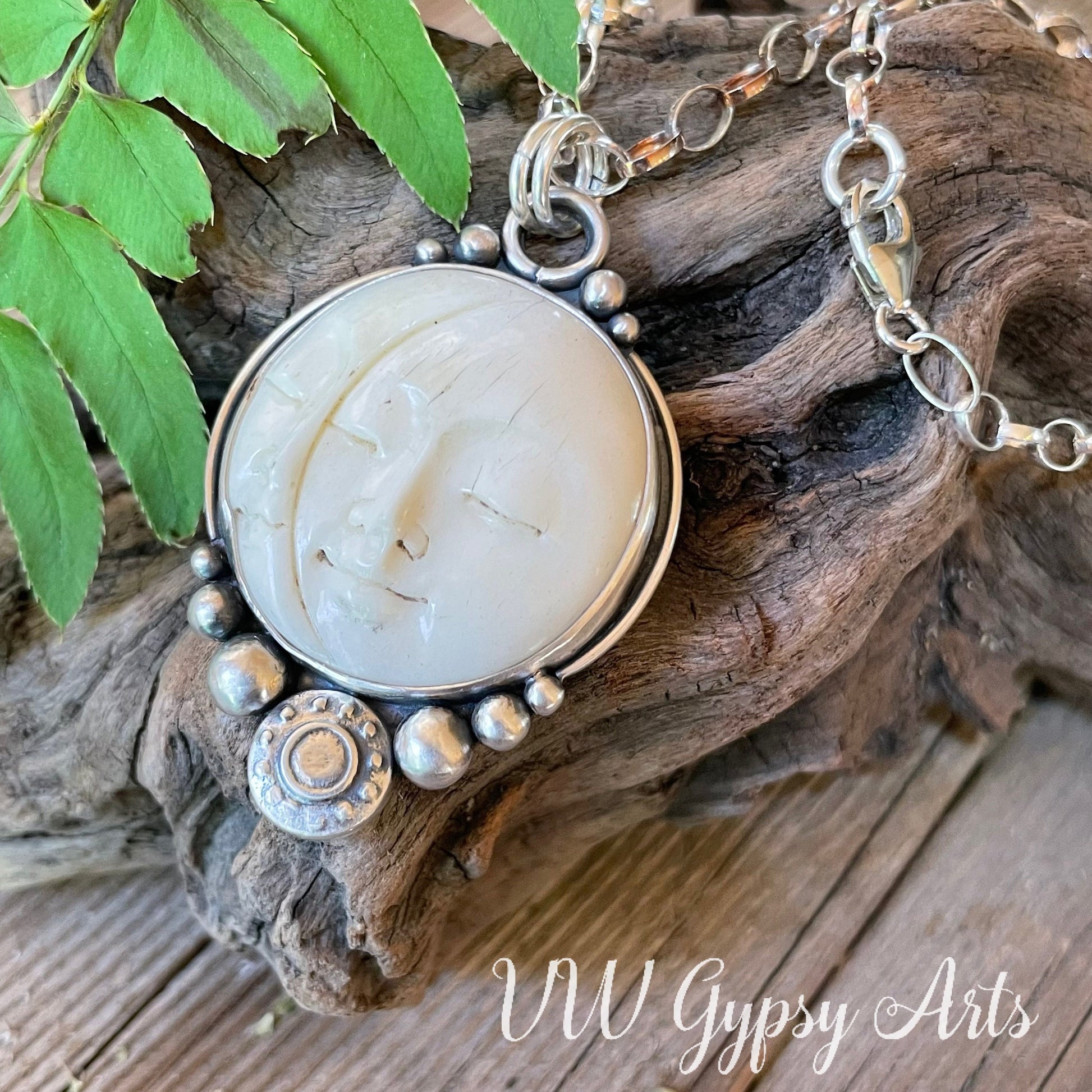 Moon Phases Sterling Silver .925 Pendant Necklace