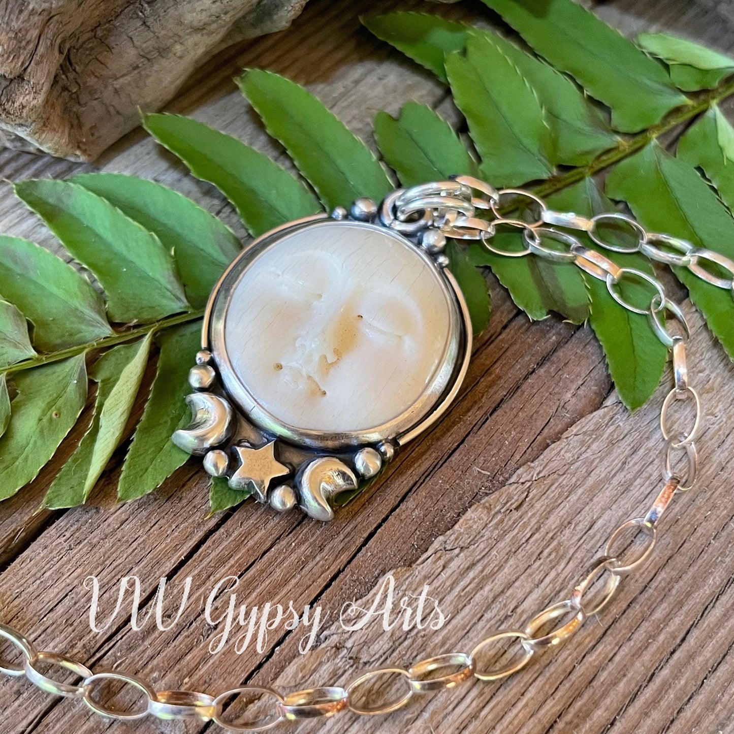 Moon Phases Sterling Silver .925 Pendant Necklace