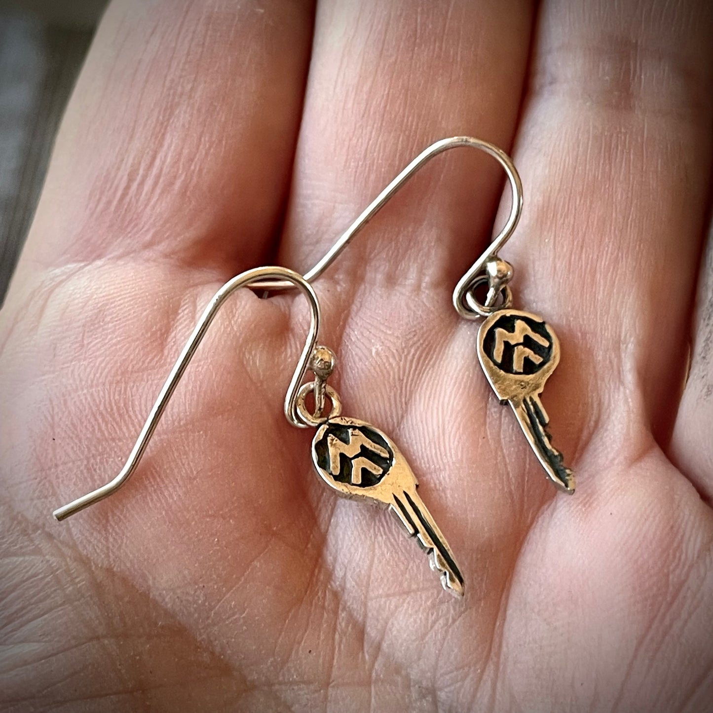 Keys to Freedom Sterling Earrings