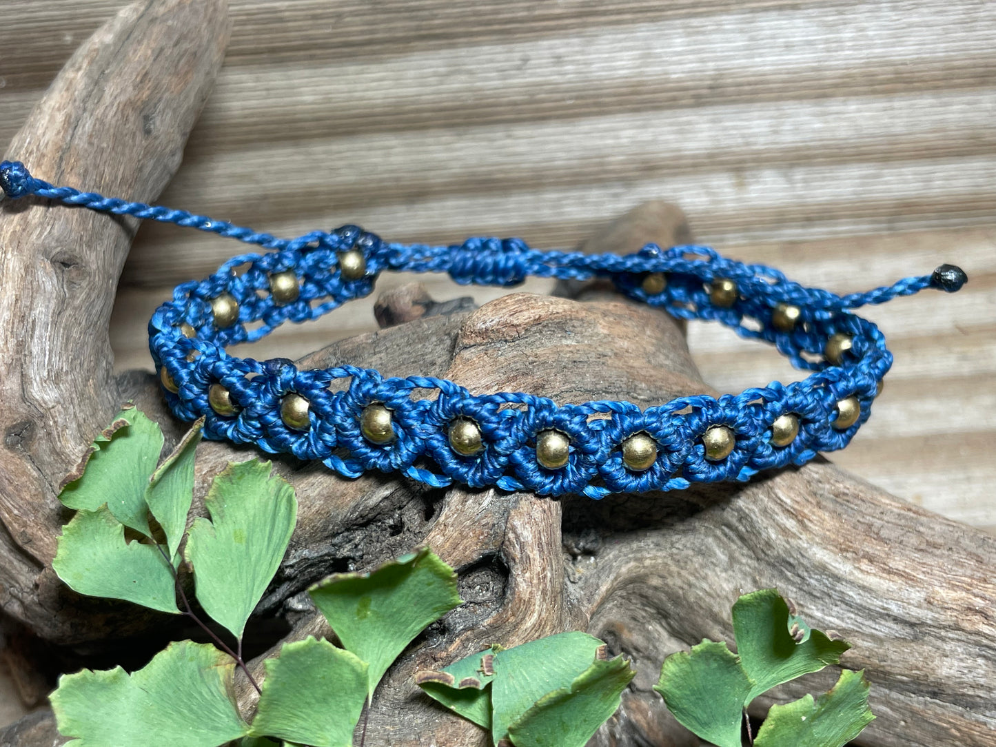 Brass & Lace sm Macrame Bracelet