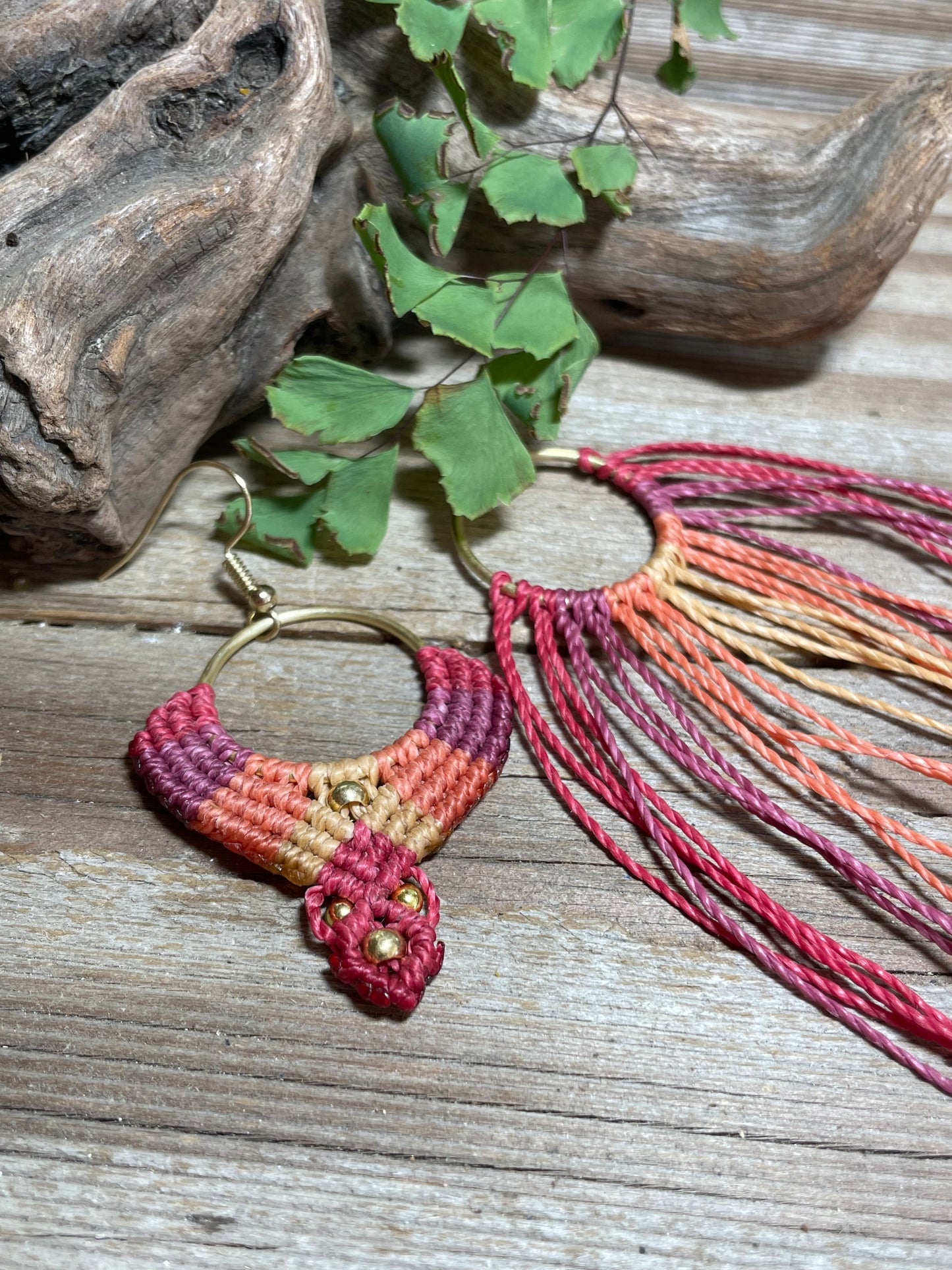 Multi Color Macramé Earrings Hypo