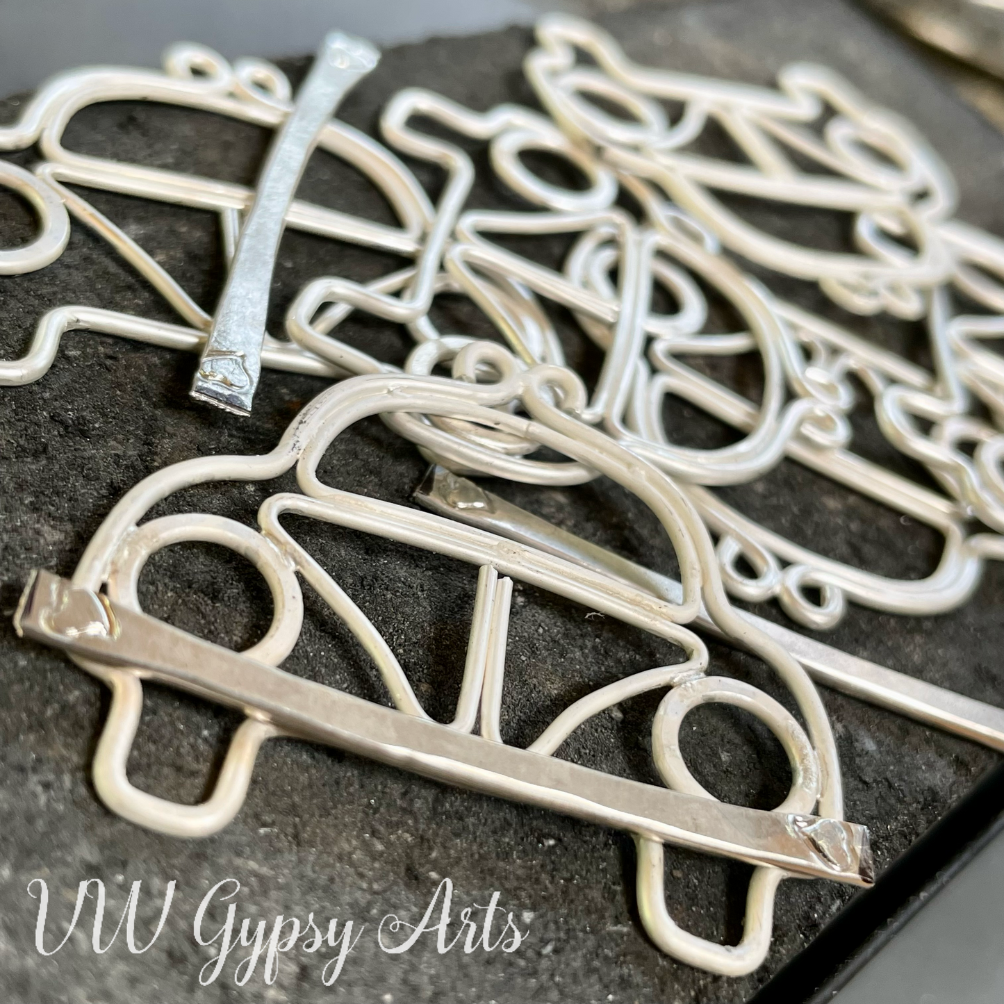 Love Bug Sterling Wire Necklace