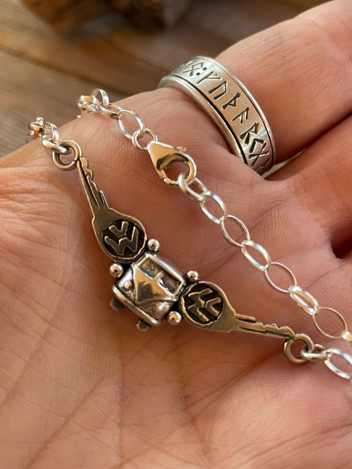 Flying Bus Key Wings Sterling Necklace