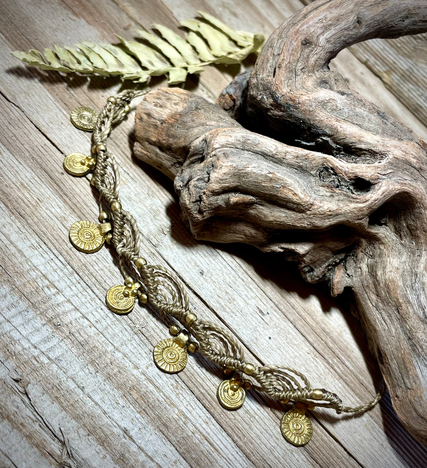 Boho Macrame Anklet & Bracelet Adjustable