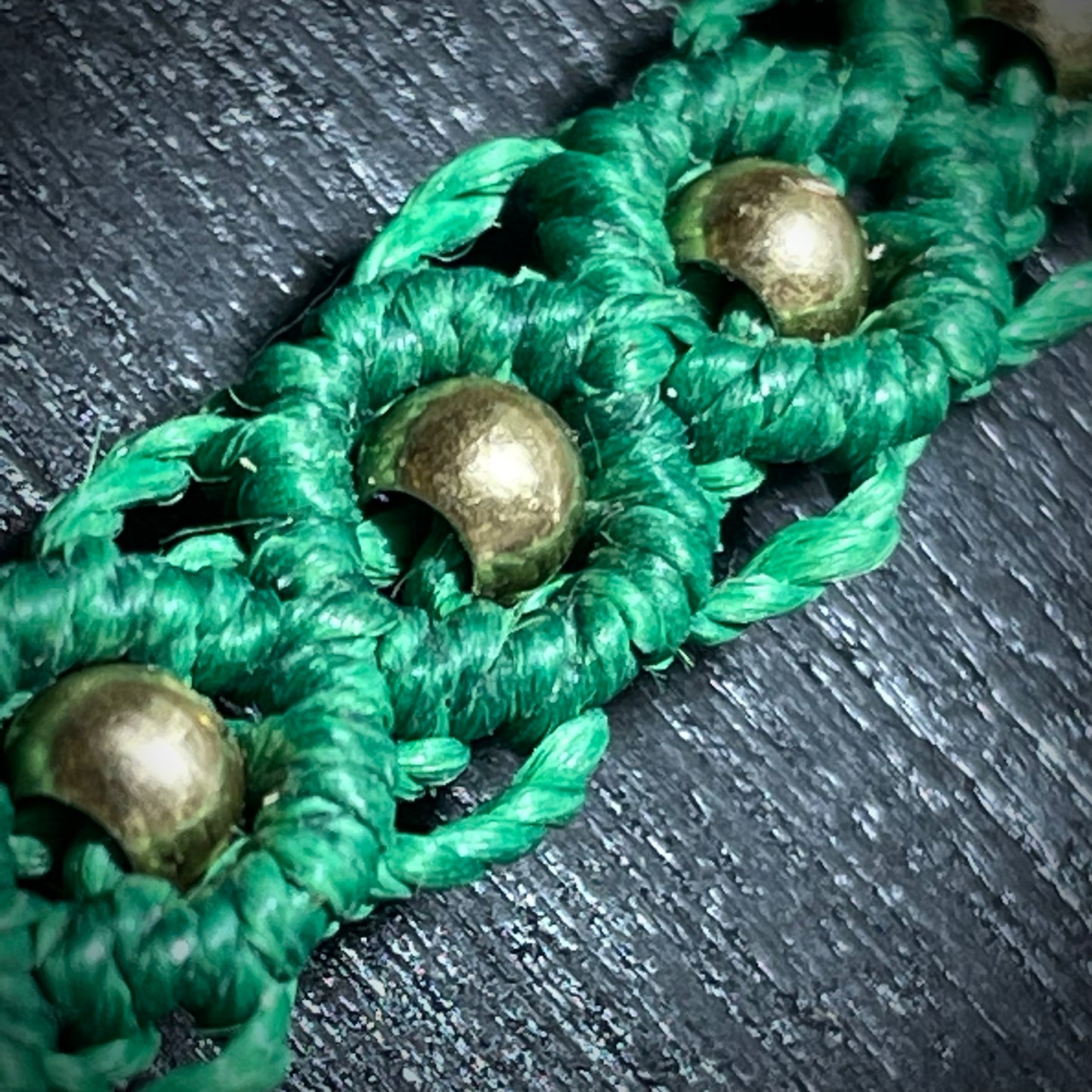 Brass & Lace sm Macrame Bracelet