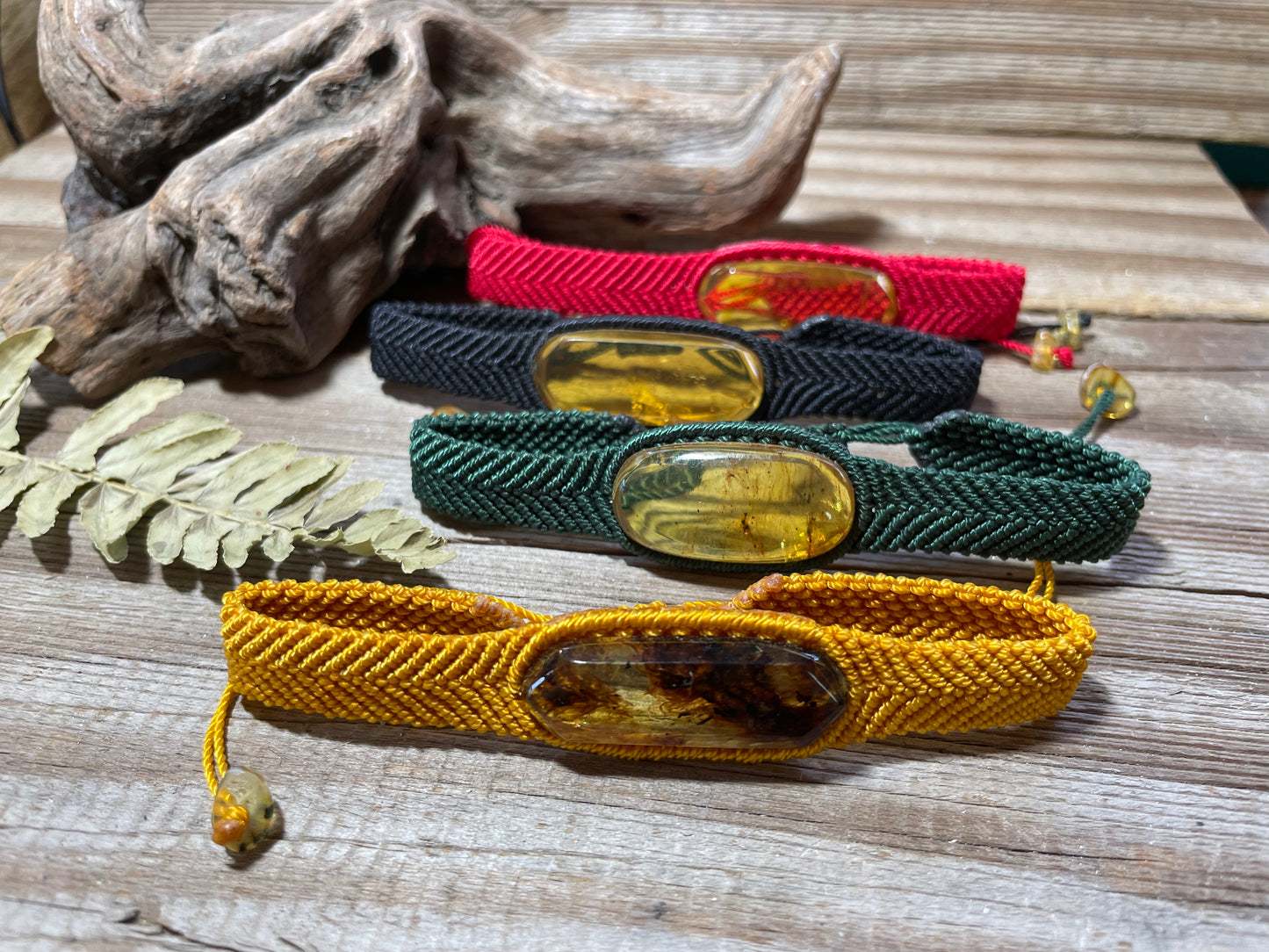 Amber Chevron Bracelet Adjustable