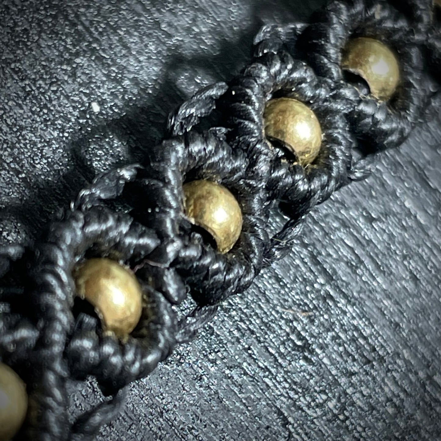 Brass & Lace sm Macrame Bracelet