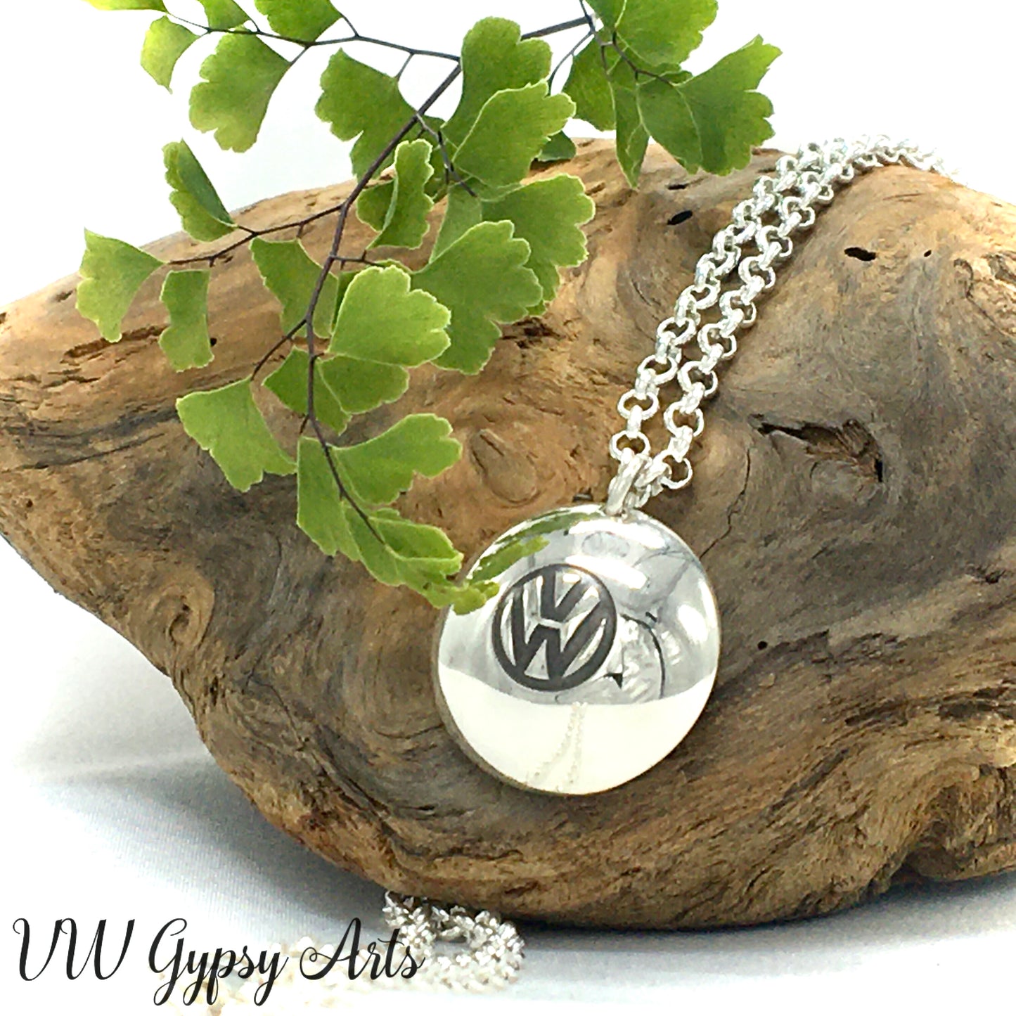 Classic Hub Cap Sterling Necklace