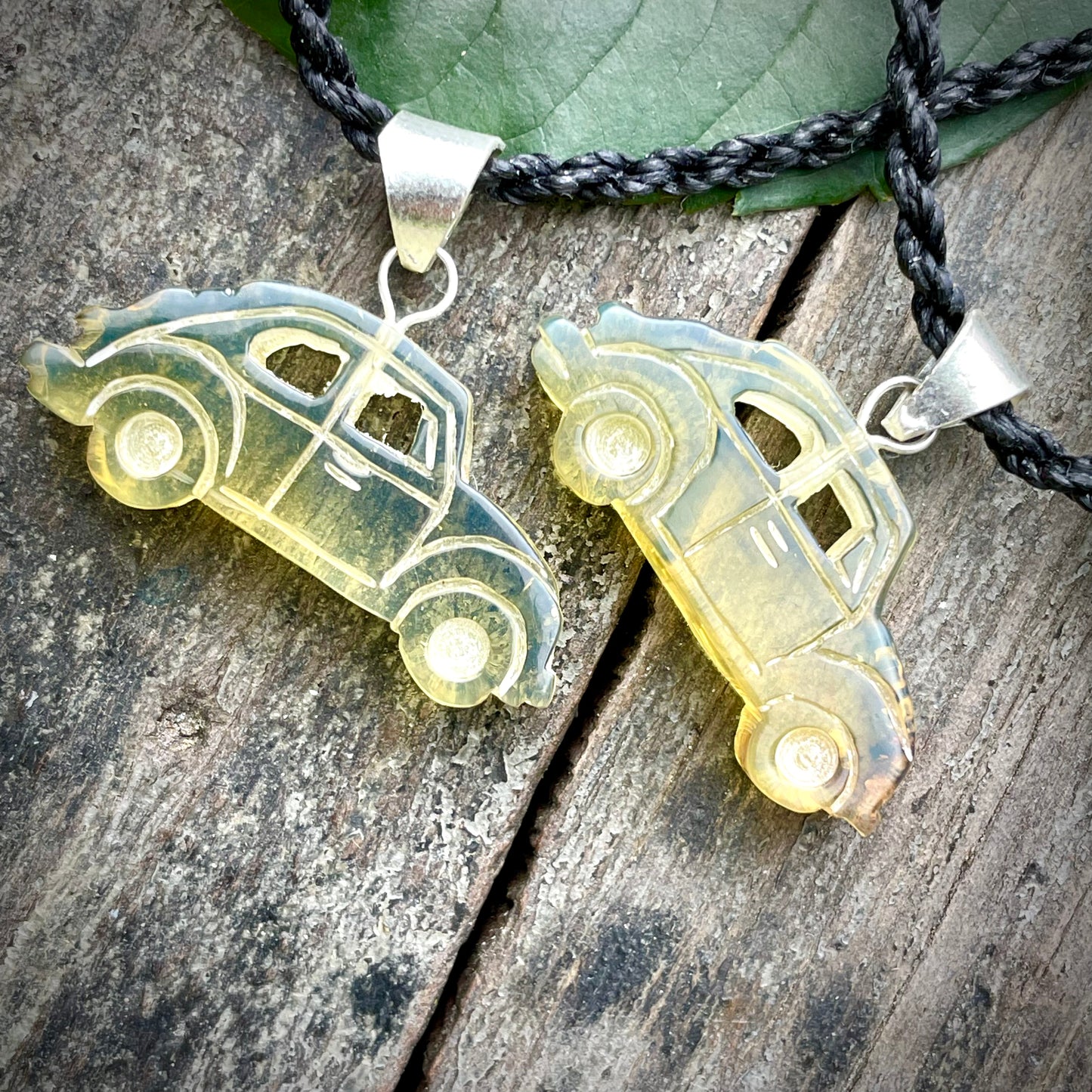 Amber Love Bug Necklace