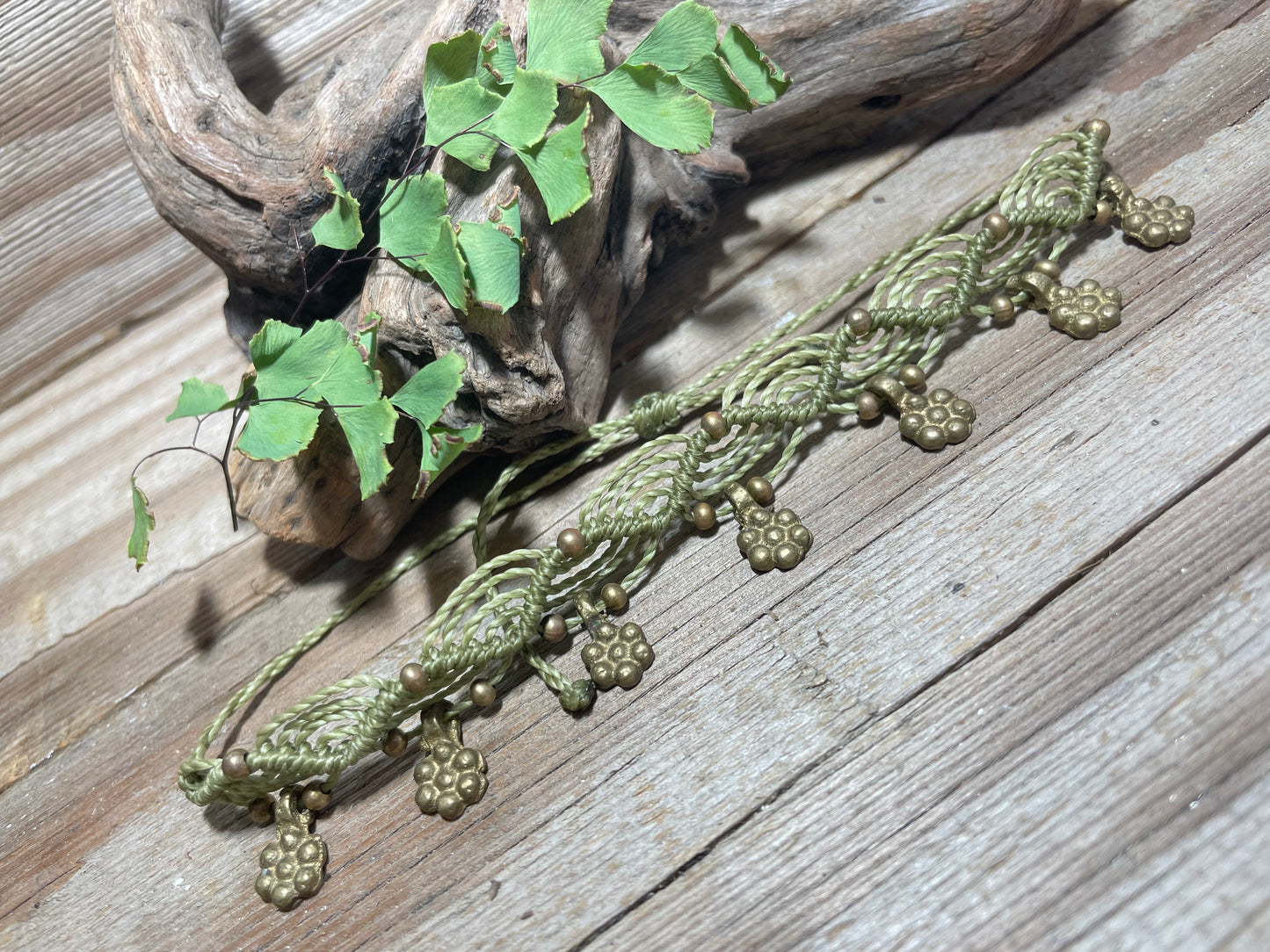 Boho Macrame Anklet & Bracelet Adjustable