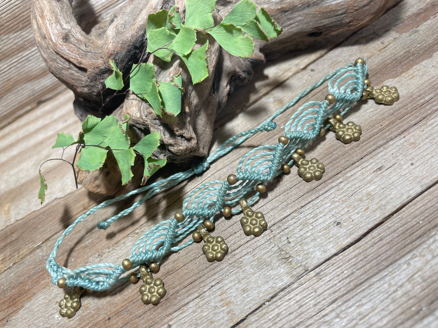 Boho Macrame Anklet & Bracelet Adjustable