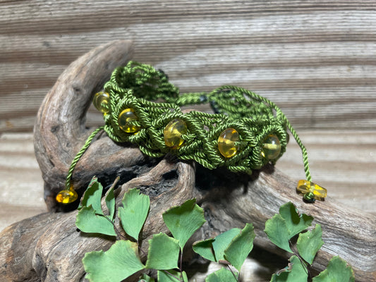 Chiapas Amber Lace Soft Macrame Bracelets