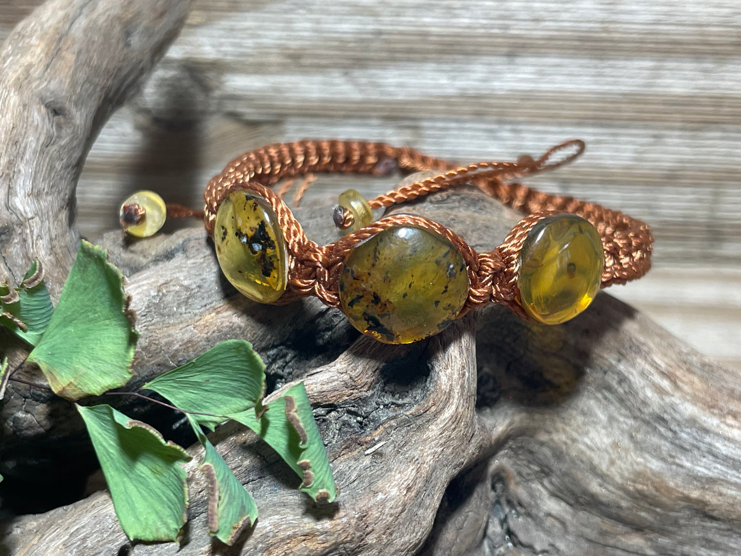 Chiapas Amber 3 Stone Bracelets